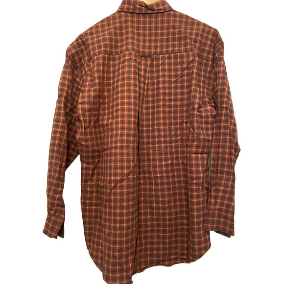 New OOBE Vintage Men’s Red Plaid LS Button Down Shirt 90’s Sz MED casual Hiking‎ - Picture 5 of 5